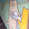 札幌狸小路で壁画を描いた